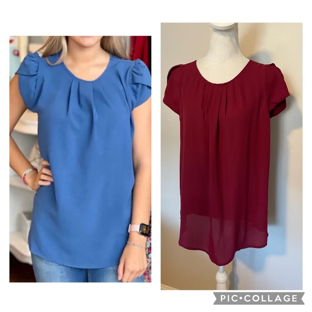 Full Moon Maternity Bastille Tulip Sleeve Blouse